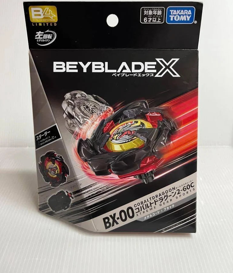 Beyblade X BX-00 Cobalt Dragoon Black Starter