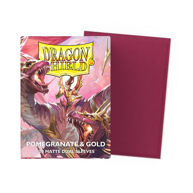 Dragon Shield - Dual Matte Sleeves - Pomegranate Gold